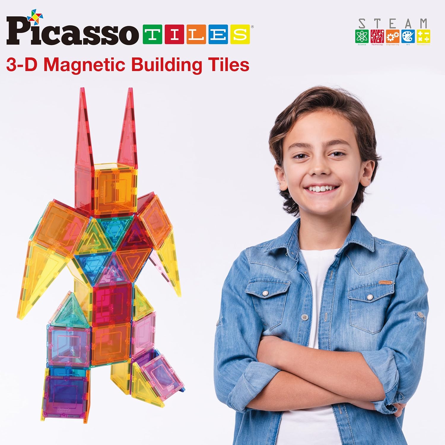 imagePicassoTiles Master Builder Magnetic Early Educational Toy Building Block Kit with 3 in 1 Playboard for KidBaby Ages 3 and Up STEM Construction with School Bus Hospital Police Station 300 PiecePB36