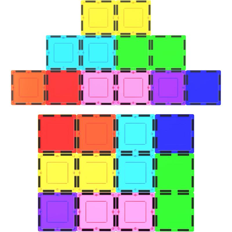 imagePicassoTiles Magnetic Building Block Set Equilateral Triangle Magnet Tiles Construction Toy STEM Learning Kit Educational Playboards Pretend Play Stacking Blocks Child Brain Development PTE0112Pc Square