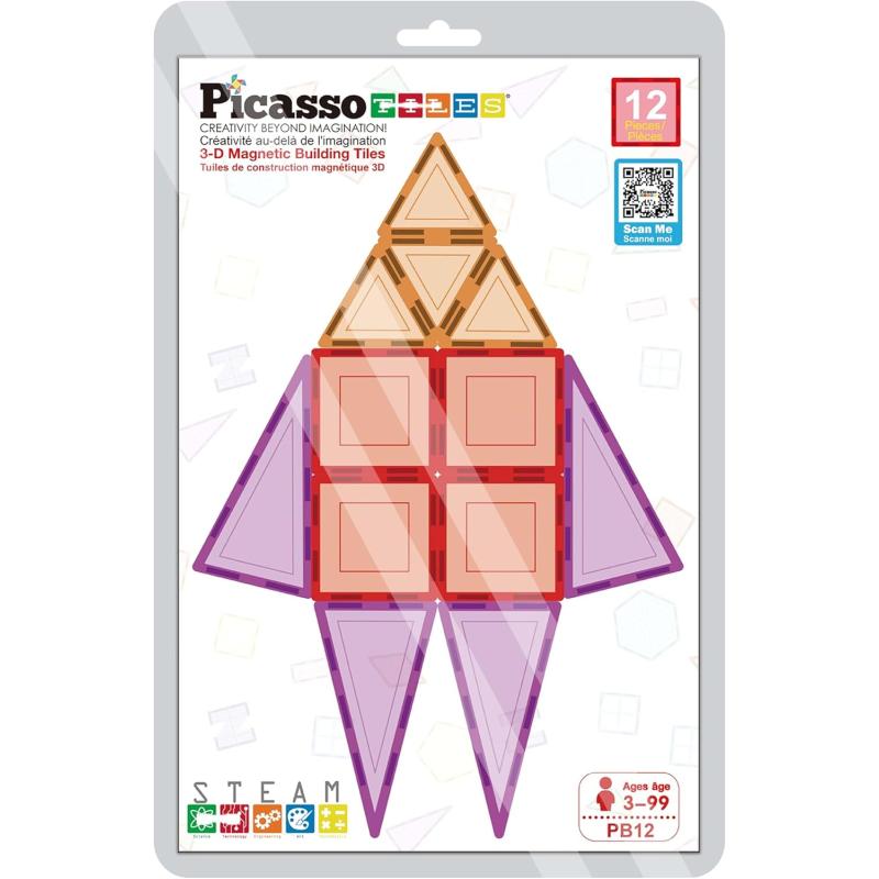 imagePicassoTiles Master Builder Magnetic Early Educational Toy Building Block Kit with 3 in 1 Playboard for KidBaby Ages 3 and Up STEM Construction with School Bus Hospital Police Station 300 PiecePB12