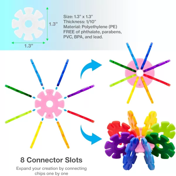 imagePicassoTiles Building Chip Interlocking Disc Construction Blocks in White Color STEM Learning Early Education Toy Engineering Playset Child Brain Development for Toddlers Girls Boys Kids Age 3 PTF108