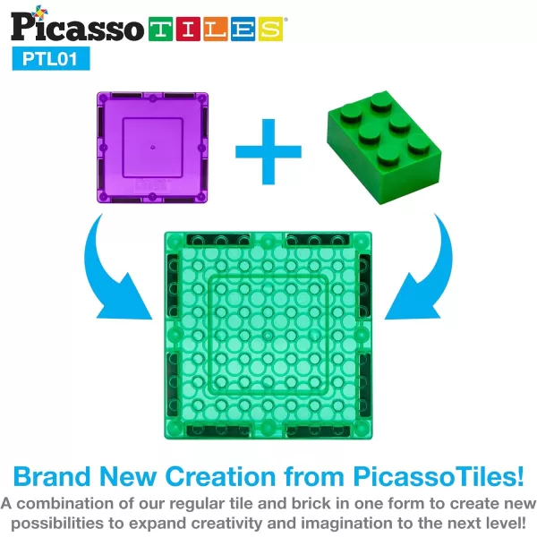 imagePicassoTiles Magnet Tile Building Brick Blocks Military Combat Force Theme Magnetic Tiles Construction Block Playset 4 Character Action Figures with Weapons Interlocking Bricks STEM Toy Ages 3 PTL1812pc addon1