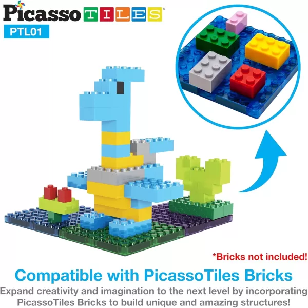 imagePicassoTiles Magnet Tile Building Brick Blocks Military Combat Force Theme Magnetic Tiles Construction Block Playset 4 Character Action Figures with Weapons Interlocking Bricks STEM Toy Ages 3 PTL1812pc addon1