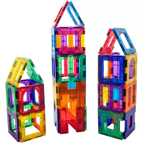 imagePicassoTiles Master Builder Magnetic Early Educational Toy Building Block Kit with 3 in 1 Playboard for KidBaby Ages 3 and Up STEM Construction with School Bus Hospital Police Station 300 PiecePT42