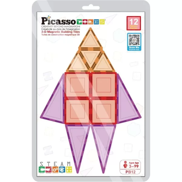 imagePicassoTiles Master Builder Magnetic Early Educational Toy Building Block Kit with 3 in 1 Playboard for KidBaby Ages 3 and Up STEM Construction with School Bus Hospital Police Station 300 PiecePB12