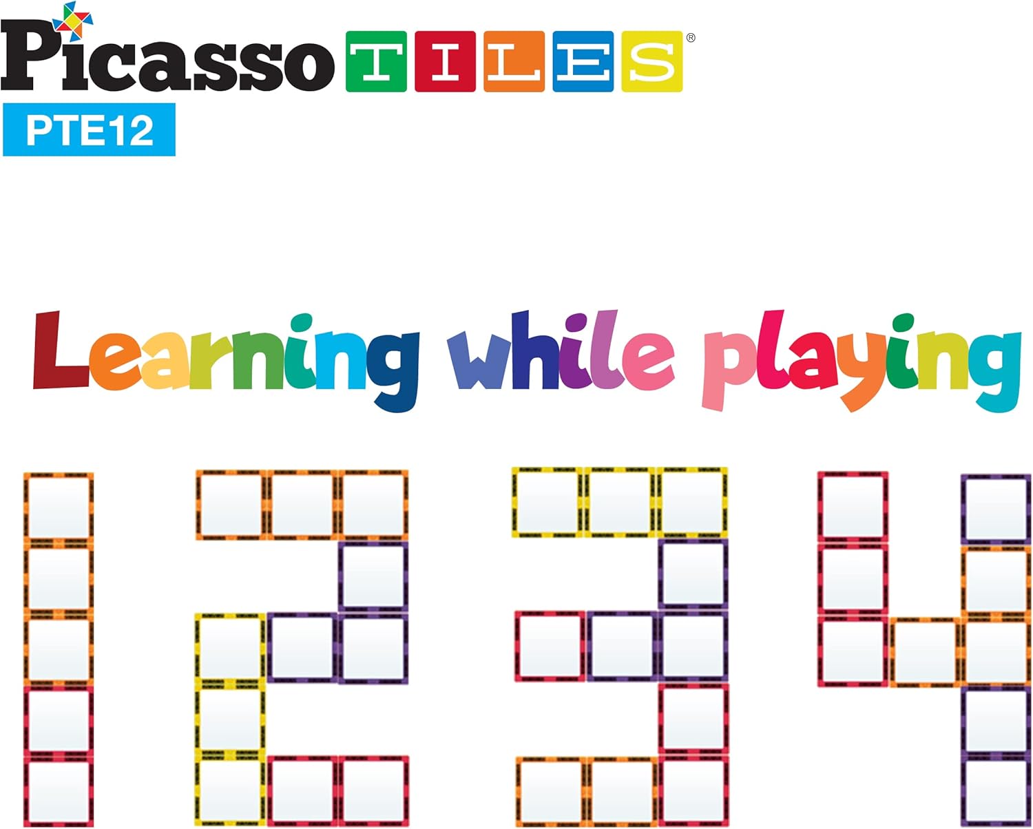 imagePicassoTiles 101pc Magnetic Tile Building Blocks with Car Base Drawstring Carry Toy Storage Bag Magnetized Block for Kids Magnet ToySet Educational STEM Learning Child Brain Development Ages 3 PC101Mirror 12PC