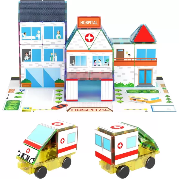 imagePicassoTiles 101pc Magnetic Tile Building Blocks with Car Base Drawstring Carry Toy Storage Bag Magnetized Block for Kids Magnet ToySet Educational STEM Learning Child Brain Development Ages 3 PC101150PC