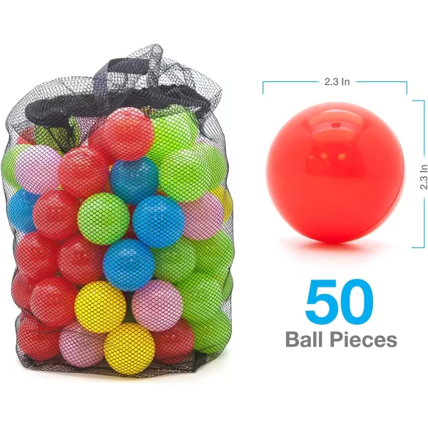 imagePicassoTiles KC106 8x7 Foot Junior Inflatable Bouncer Kid Park Jumping Bouncing House Jump Slide Playhouse w 50 Pit Balls 3 Sides Mesh Protection and HeavyDuty GFCI ETL Certified 385W Blower