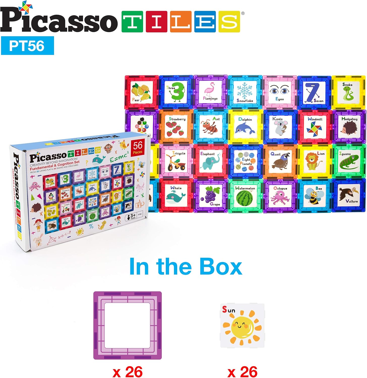 imagePicassoTiles Magnetic Building Block Rocket Booster Theme Set Magnet Construction Toy Educational Kit Engineering STEM Learning Playset Child Brain Development Stacking Blocks Playboard PT32Artwork Graphics