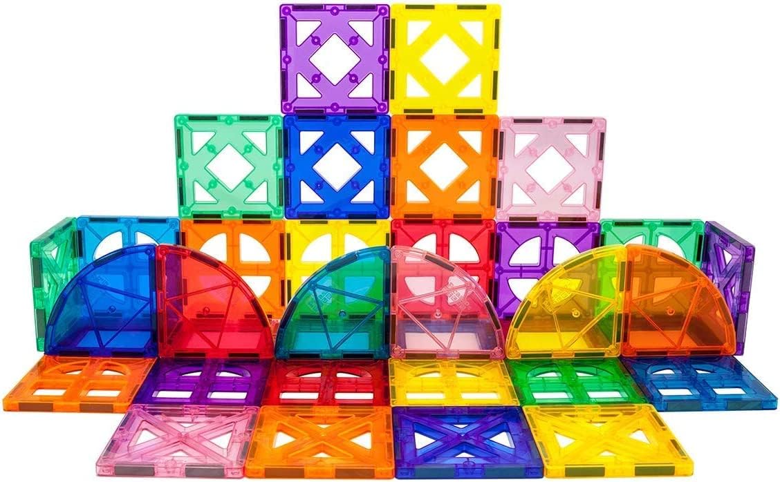 imagePicassoTiles Magnetic Building Block Rocket Booster Theme Set Magnet Construction Toy Educational Kit Engineering STEM Learning Playset Child Brain Development Stacking Blocks Playboard PT32Quarter Round and Window