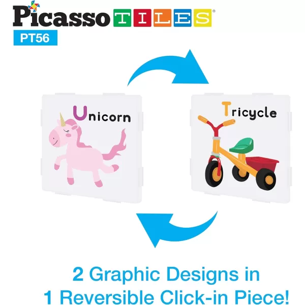 imagePicassoTiles Magnetic Building Block Rocket Booster Theme Set Magnet Construction Toy Educational Kit Engineering STEM Learning Playset Child Brain Development Stacking Blocks Playboard PT32Artwork Graphics