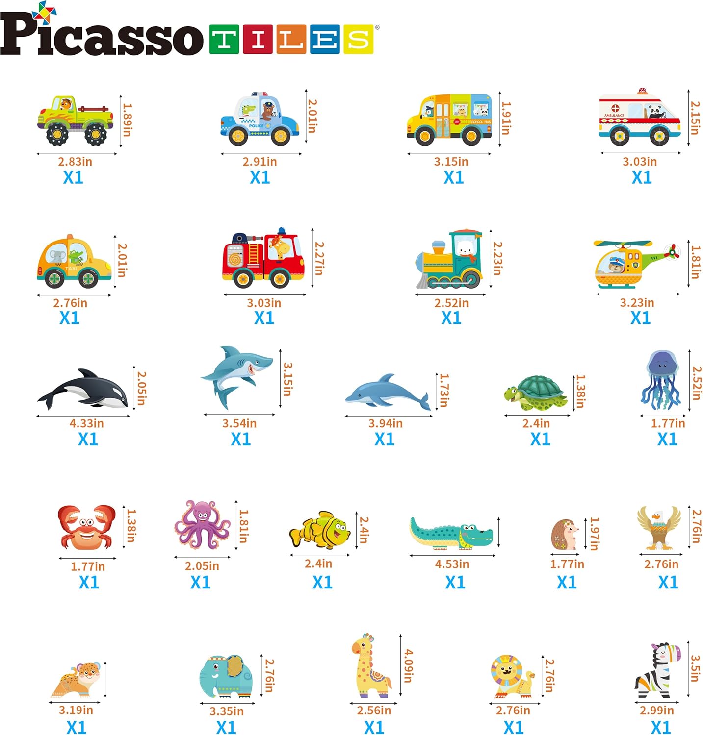 imagePicassoTiles 700 piece Marble Run Magnetic Tiles and Brick Combo Magnet Tile Building Blocks Construction Toddlers Toys Set with Storage Bin ampamp Ideabook Character Action Figures STEM Kids Ages 3 PB700150pc 3in1