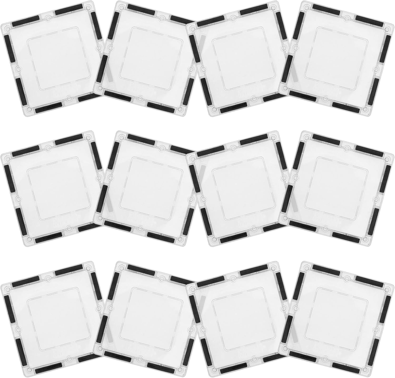 imagePicassoTiles Clear Transparent Magnetic Building Tiles Blocks Expansion Construction Set Magnets STEM Learning Kit Educational Toys Preschool Toddler Children Boys and Girls Ages 3 Years