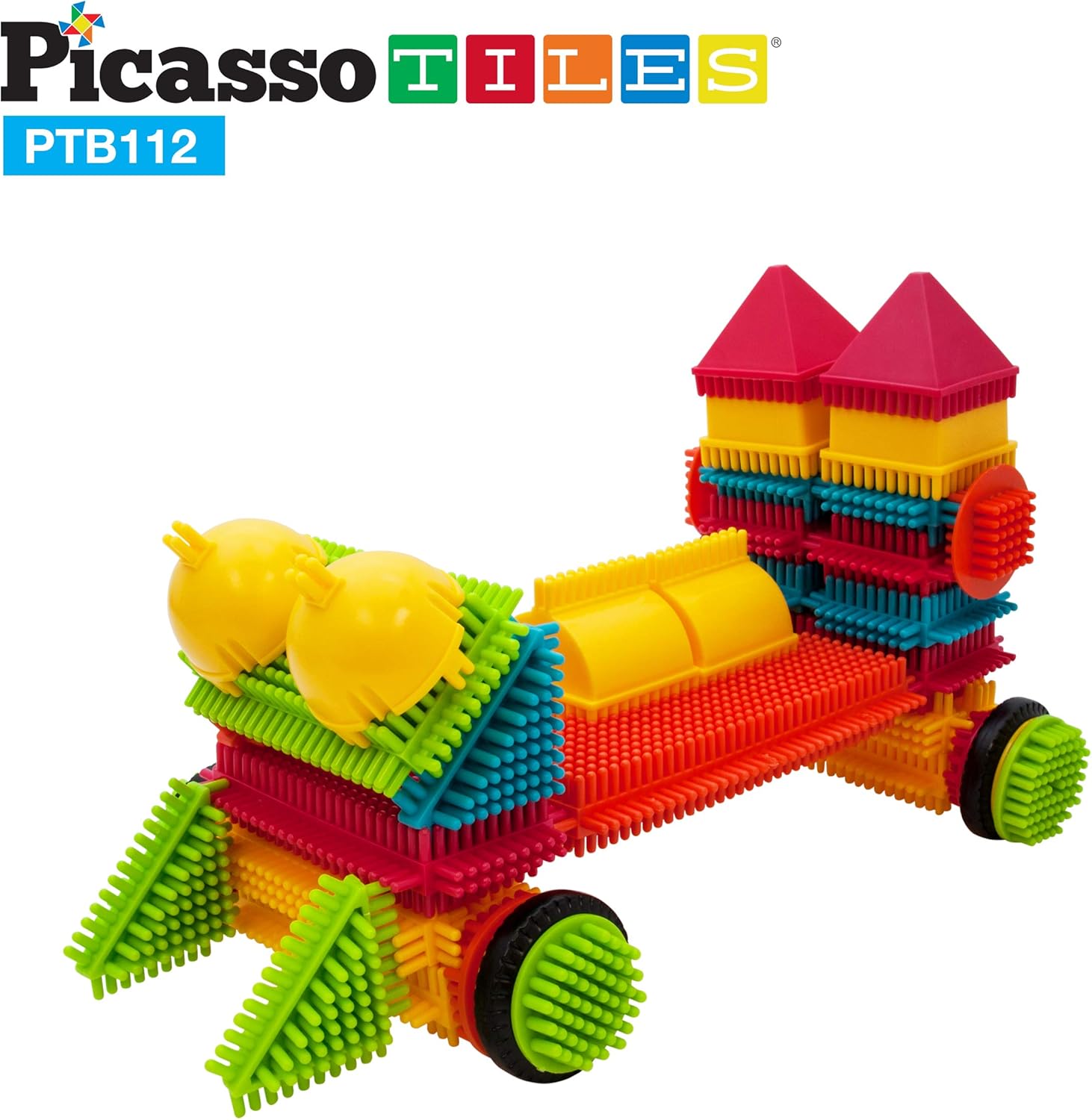 imagePicassoTiles Hedgehog Interlock Building Blocks Tiles 120pcs112pcs Construction Toy Set Learning Playset STEM Toy Set Stacking Educational Kit Child Brain Development Preschool Kindergarten Toy