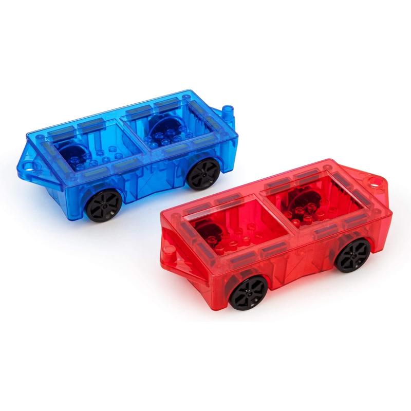 imagePicassoTiles 2pcs Mini Magnetic Tiles Expansion Car Truck Construction Set Kids Building Magnet Bricks STEM ampamp Learning Toys Magnetic AddonsCar Toys Toddler Preschool 3 years and up boys and girls