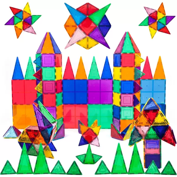 imagePicassoTiles 100PC Magnet Tiles  40PC Clipin Windows ampamp Doors Building Bundle STEAM Educational Playset for Creative Fun and Learning Construction Play Engineering Project Toy Gift Idea for Kids