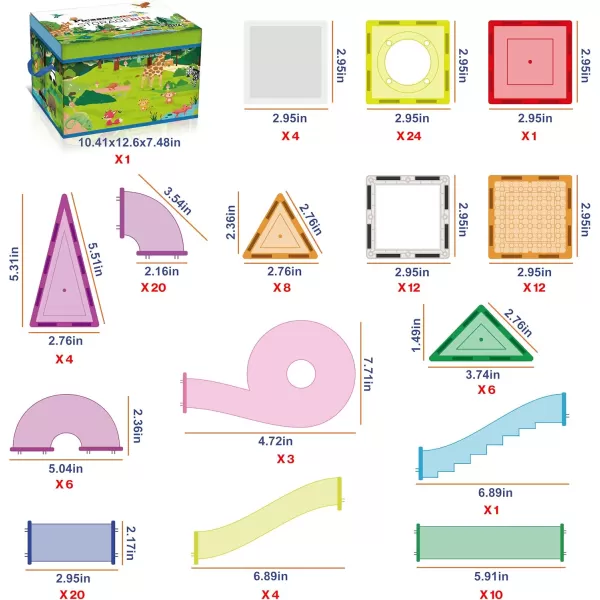 imagePicassoTiles 700 piece Marble Run Magnetic Tiles and Brick Combo Magnet Tile Building Blocks Construction Toddlers Toys Set with Storage Bin ampamp Ideabook Character Action Figures STEM Kids Ages 3 PB700700pc combo