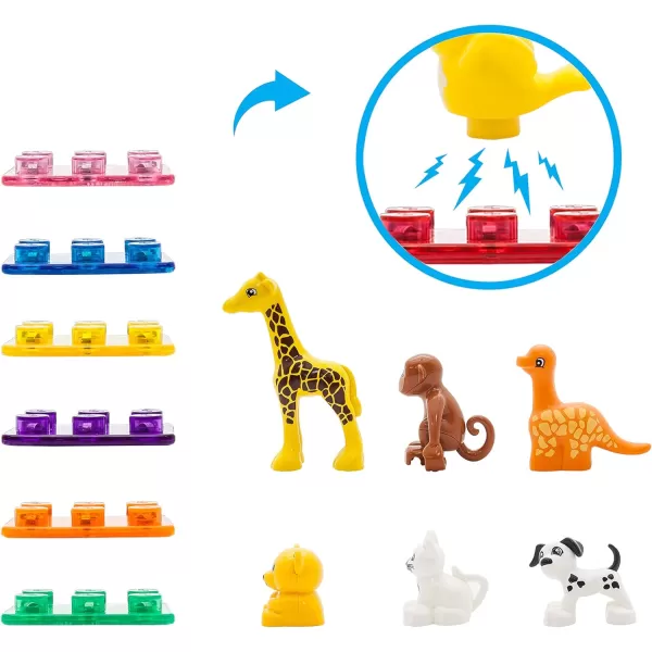 imagePicassoTiles Magnetic Figures 5 Piece Vehicle and Action Figure Set Including School Bus Car Truck and 2 Drivers Magnet Expansion Pack Toddler Toy Kit Pretend Playset for Construction Building BlockAnimal