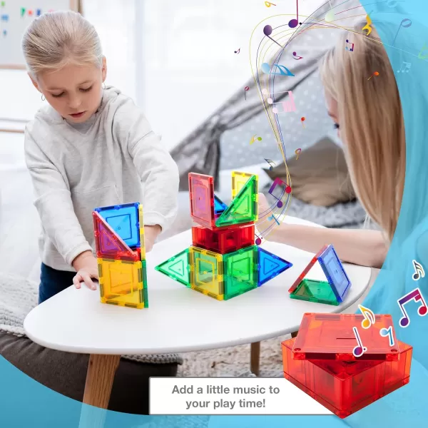 imagePicassoTiles Music Box Magnet Tile Building Block Musical Mechanism Piano Magnetic Tiles Blocks Construction Toy Set STEM Learning Education Kit Playset Boys Girls Toddlers Gift Kids Age 3 ampamp Up PTE20
