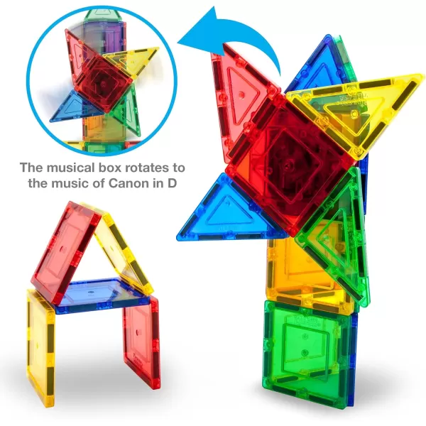 imagePicassoTiles Music Box Magnet Tile Building Block Musical Mechanism Piano Magnetic Tiles Blocks Construction Toy Set STEM Learning Education Kit Playset Boys Girls Toddlers Gift Kids Age 3 ampamp Up PTE20