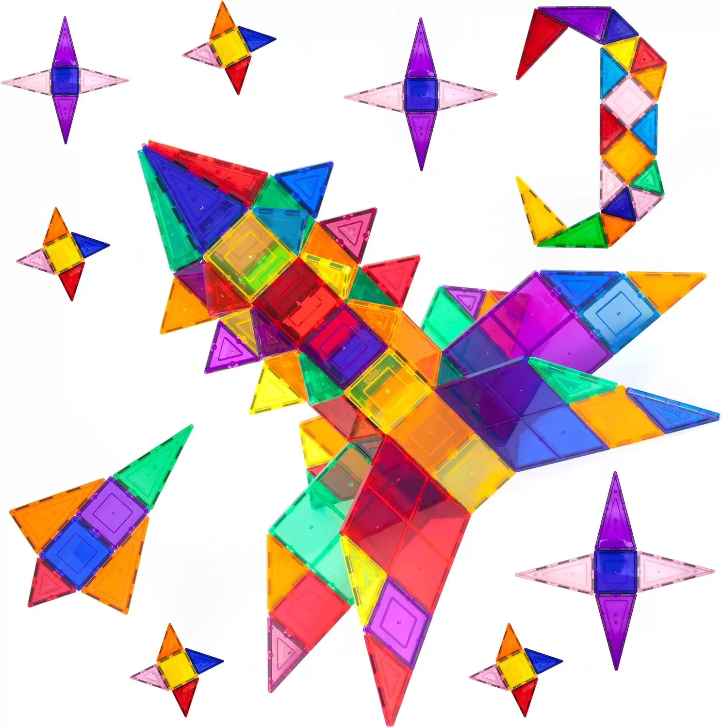 imagePicassoTiles 100PC Magnet Tiles  100PC Marble Run Race Track Fun ampamp Creative Playset Bundle STEAM Learning ampamp Educational Sensory Toy for Preschool ampamp Kindergarten Kids Ages 3 A Classroom Must Have