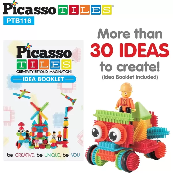 imagePicassoTiles Hedgehog Lock Building Blocks 41pcs116pcs Hedgehog Construction Toy Set wIdeaBook with Idea Book 4 Action Figure Characters 4 Decorative Eyes STEM Learning Kit Dish Washer Safe