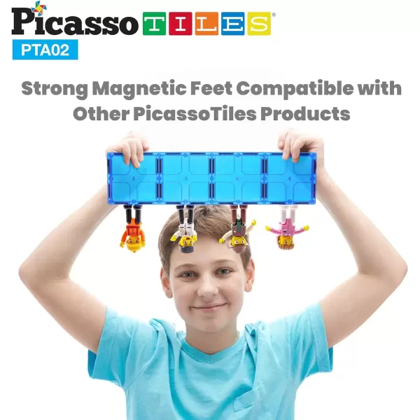 imagePicassoTiles Magnetic 4 Family Action Figures Toddler Toy Magnet Expansion Pack Educational Addon STEM Learning Kit Toys Pretend Playset for Construction Building Block Tiles Child Brain Development4 Profession