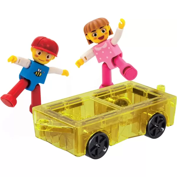 imagePicassoTiles Mini Magnetic Tiles Expansion Car Truck and Figures Play Set Kids Building Magnet Bricks STEM ampamp Learning Toys Magnetic Addons Car Toys Toddler Preschool 3 years and up boys and girls