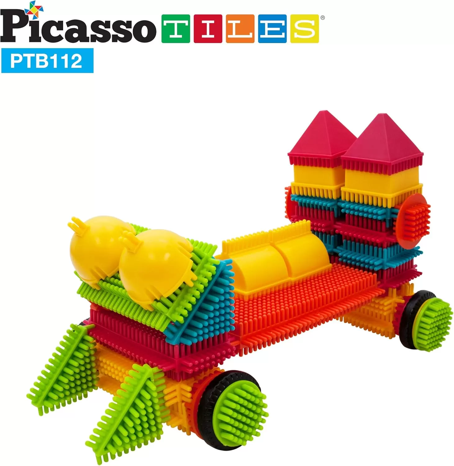 imagePicassoTiles HedgehogShape Building Blocks Tiles 100pcs112pcs Safari Theme HedgehogLock 3D Building Blocks Construction Learning Toy Stacking Educational Block Creativity Beyond Imagination