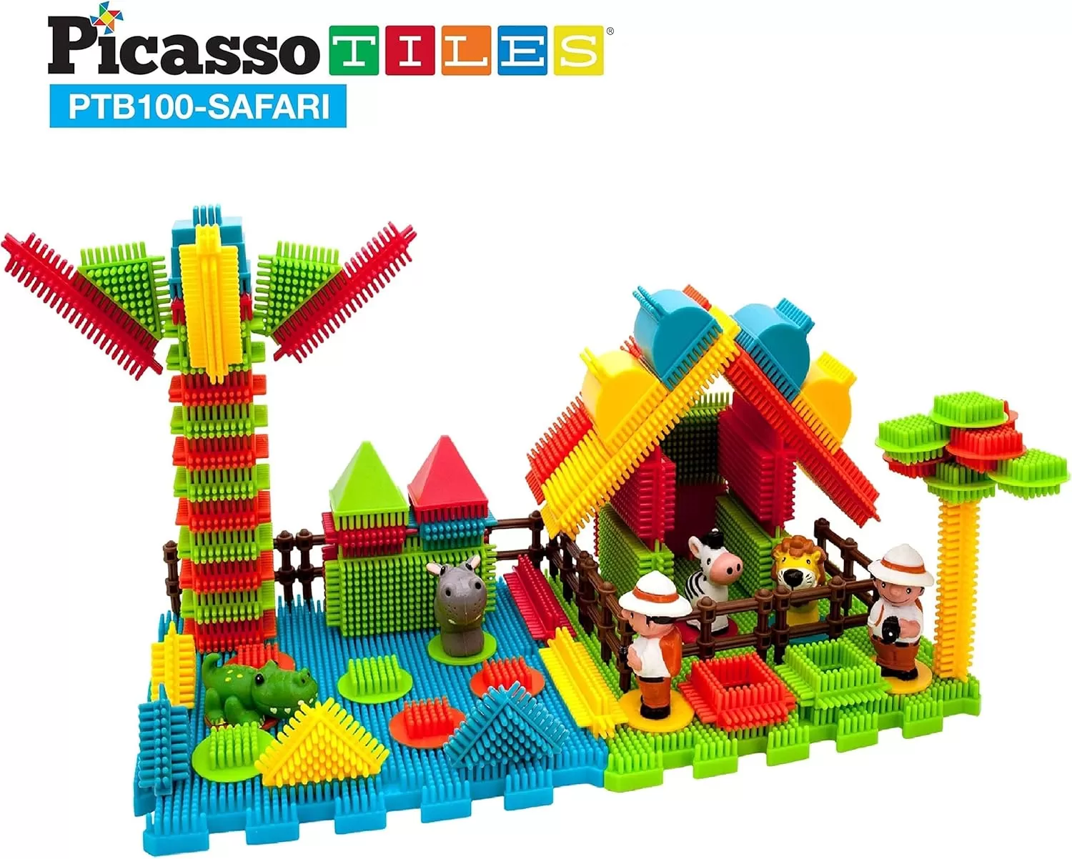 imagePicassoTiles HedgehogShape Building Blocks Tiles 100pcs112pcs Safari Theme HedgehogLock 3D Building Blocks Construction Learning Toy Stacking Educational Block Creativity Beyond Imagination
