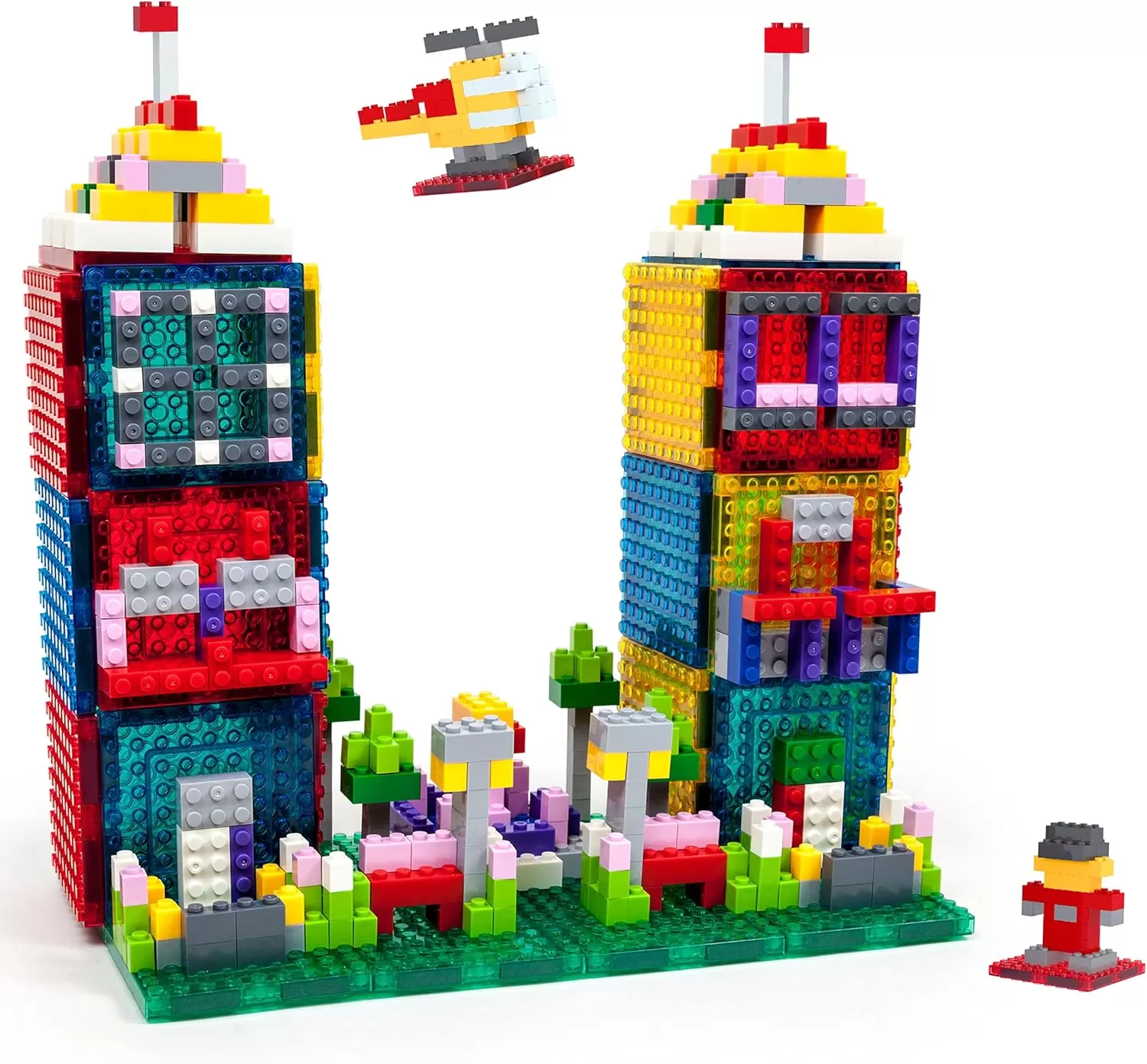 imagePicassoTiles Magnetic Brick Tiles STEM Creative Magnetic Tiles Building Block Set Building Brick Construction Toy Socket Spikes Toys Accessory Educational Imaginative Learning Kit Stacking Set1016pc