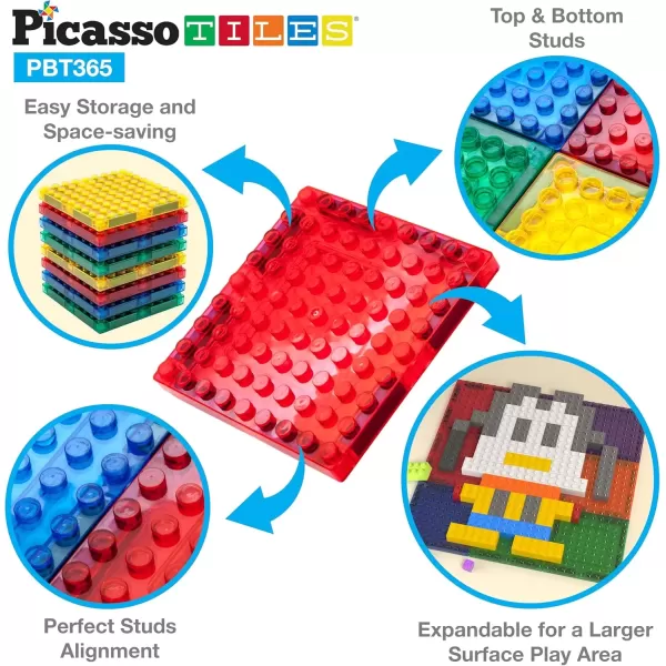 imagePicassoTiles Kids Activity Center Play Table ampamp Study Desk Set Sandbox Water Tight Container Storage Allin1 STEM Toy Kit Playset with 331pc Dual Size Building Bricks Construction Blocks Marble Run316 PCs Magnetic TilesBrickWater Container