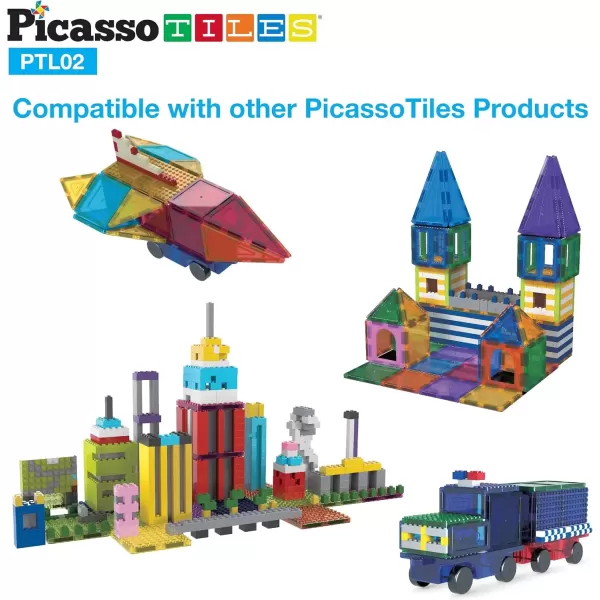 imagePicassoTiles Magnetic Brick Tiles STEM Creative Magnetic Tiles Building Block Set Building Brick Construction Toy Socket Spikes Toys Accessory Educational Imaginative Learning Kit Stacking Set12pc addon2