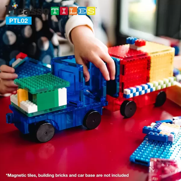 imagePicassoTiles Magnetic Brick Tiles STEM Creative Magnetic Tiles Building Block Set Building Brick Construction Toy Socket Spikes Toys Accessory Educational Imaginative Learning Kit Stacking Set12pc addon2