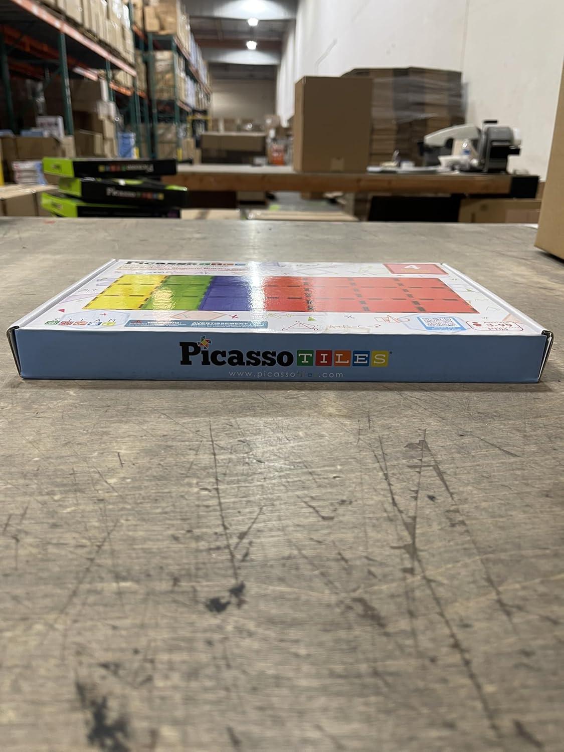 imagePicassoTiles Kids Toy Magnetic Building Blocks Magnet Tiles Supersized Large Stabilizer Base Jumbo XL Plate Foundation Education Construction Kit Engineering STEM Children Learning Stacking Set4 pcs XL Plate