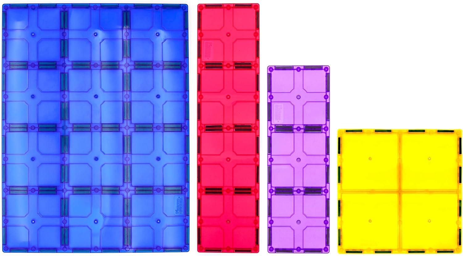 imagePicassoTiles Kids Toy Magnetic Building Blocks Magnet Tiles Supersized Large Stabilizer Base Jumbo XL Plate Foundation Education Construction Kit Engineering STEM Children Learning Stacking Set12 pcs XL Plate