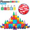imagePicassoTiles 100 PC Magnetic Mini Tiles  Carry Case STEAM Educational Playset for Kids Includes Travel Storage Organizer  Fun Learning Construction Engineering and Sensory Development Gift Idea