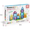 imagePicassoTiles 60 pcs Mini Magnetic Tiles Magnet Toys TravelFriendly OnTheGo Building Blocks for Kids Compact Lightweight Creative playset Preschool Montessori Early Learning STEM Kids Toy Ages 348pcs Mini With Windows and Doors