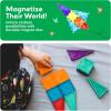 imagePicassoTiles 71pc Mini Diamond Series Winter Ice Theme Magnetic Tile Building Blocks 2 Character Action Figures Travel Size OnTheGo Magnet Construction Toy Set STEM Development Kit Ages 3 PTM71100pc