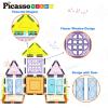 imagePicassoTiles Kids Toy Magnetic Building Blocks Magnet Tiles Supersized Large Stabilizer Base Jumbo XL Plate Foundation Education Construction Kit Engineering STEM Children Learning Stacking Set21 pcswith IdeaBook