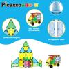 imagePicassoTiles Kids Toy Magnetic Building Blocks Magnet Tiles Supersized Large Stabilizer Base Jumbo XL Plate Foundation Education Construction Kit Engineering STEM Children Learning Stacking Set61pc with Carry Case