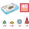 imagePicassoTiles Magnetic Tile 24pc Mini Diamond Magnetic Building Blocks Set Travel Size STEM Educational Construction Toy Portable Hands On Learning Creative Open Ended Play for Kids Ages 3 Plus PTM24Mini 40pcs With Case