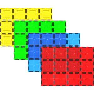 imagePicassoTiles Kids Toy Magnetic Building Blocks Magnet Tiles Supersized Large Stabilizer Base Jumbo XL Plate Foundation Education Construction Kit Engineering STEM Children Learning Stacking Set4 pcs XL Plate