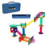imagePicassoTiles 50PC Marble Run Race Track  Carry Case Bundle STEAM Educational Playset for Kids Includes Travel Storage Organizer  Fun Learning Construction Toy Creative Design Sensory Development