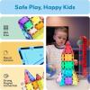 imagePicassoTiles 40pcs Magnetic Tiles Clipin Window and Door Expansion Set Magnetic Block Addons Magnet Building Construction Toys STEM Education Learning Block for Toddler Boys and Girls 3 PTW40Multicolored