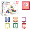 imagePicassoTiles Magnetic Building Blocks with Tiles and Clickin Educational Graphic Arts Magnet Construction Toy Set STEM Learning Playset Child Brain Development Stacking PlayboardSeethrough Shape