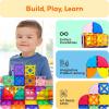 imagePicassoTiles Magnetic Building Blocks with Tiles and Clickin Educational Graphic Arts Magnet Construction Toy Set STEM Learning Playset Child Brain Development Stacking PlayboardQuarter Round and Window Set