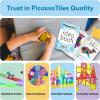 imagePicassoTiles Magnetic Tile Building Idea Book 230 Pages Illustrated Design Guide with 300 Creative Builds for Kids STEM Learning Creativity and Brain Development Educational Toy Ages 3 Plus PTIDEABOOK