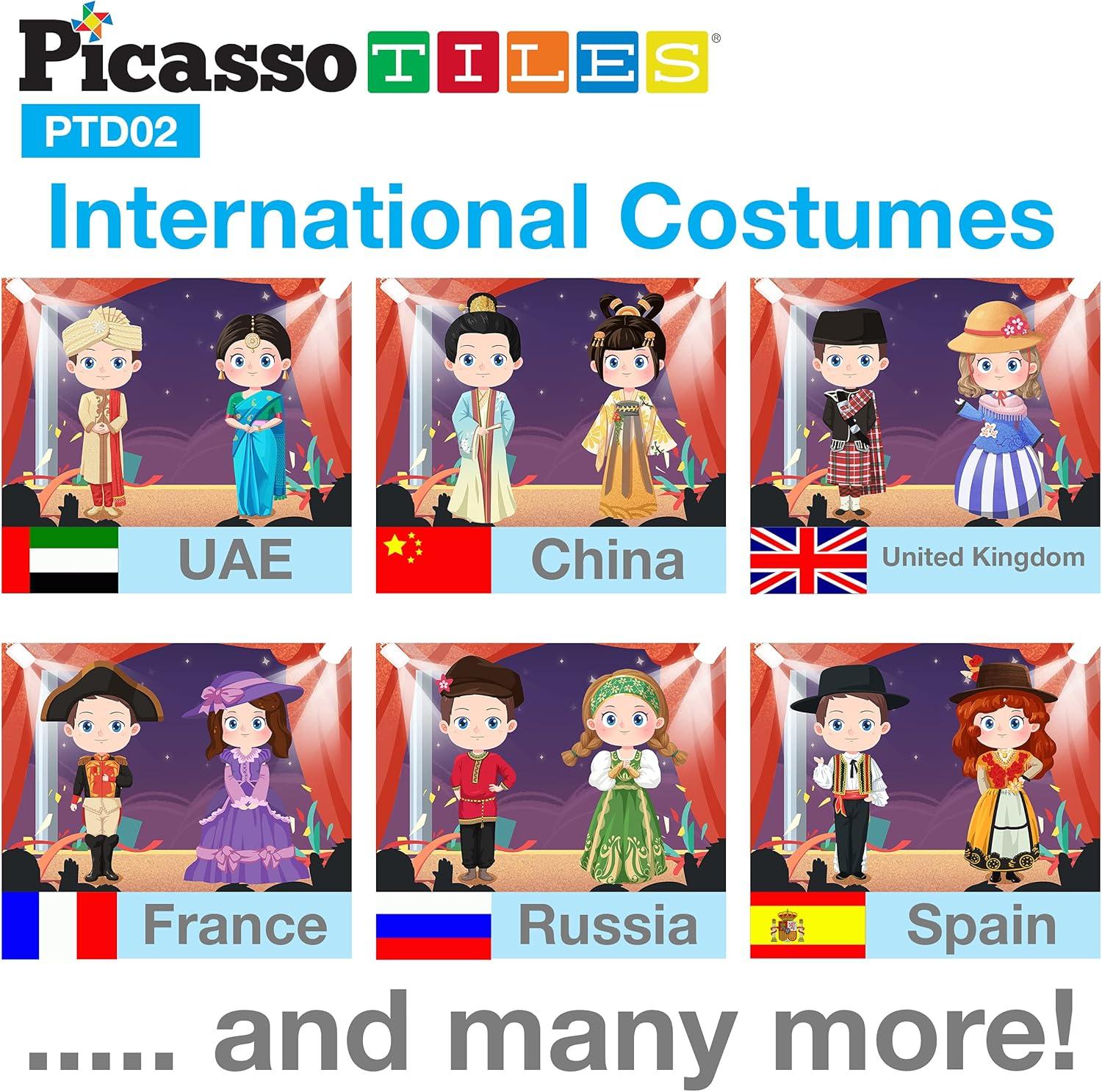 imagePicassoTiles 115 Piece Magnetic FaceBoard Mix ampamp Match Activity DIY Dress Up Puzzle Book Kids Toy Set Educational Playset STEM Learning 20 FREE Unique Creative Inspirational Style Building Idea Cards