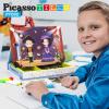 imagePicassoTiles 115 Piece Magnetic FaceBoard Mix ampamp Match Activity DIY Dress Up Puzzle Book Kids Toy Set Educational Playset STEM Learning 20 FREE Unique Creative Inspirational Style Building Idea Cards