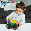 imagePicassoTiles 20 Piece Magnetic Building Blocks with Detachable Wheels and Windmill Clickin Inserts Magnet Construction Toy Car Set STEM Learning Kit Educational Playset Child Brain Development PT20R